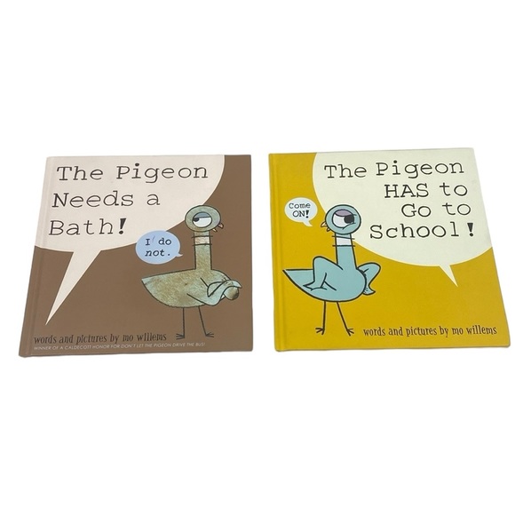 The Pigeon Needs a Bath - The Pigeon Has to Go to School Book Lot (2) - Picture 1 of 3